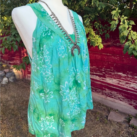 EUC- Vintage Batik Tie Dye Sleeveless Top- Size S-L - Picture 3 of 6
